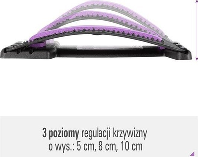 Pajisje për shtrirje shpine HMS PRP01, 3 nivele rregullimi, me akupresurë, gri