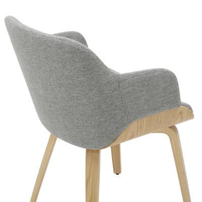 Karrige ngrënieje Prieto 54,5x44x89,5Hcm (HM9989.01), gri