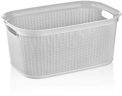 Shportë rrobash Üçsan Plastik Knit M-080, 38L, plastikë, gri Ice