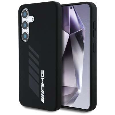 Mbrojtëse telefoni AMG Oversize Rhombs MagSafe për Samsung Galaxy S25, TPU PC, e zezë