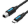Кабел за печатач Vention USB C во USB B, 2.0, 2A, 2m, црн