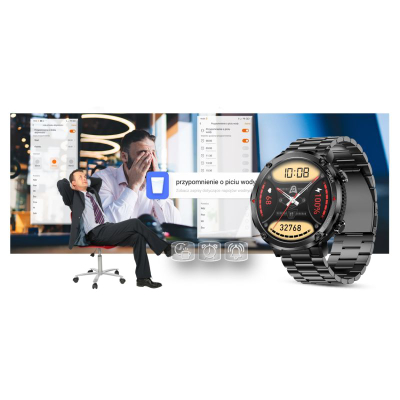 Orë e zgjuar Gravity GT21-1+, ekran 1.6", IP67, e zezë