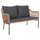 Sofa e jashtme 2-ulëse Baffin (HM6054.03), bezhë