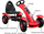 Go-kart me pedale për fëmijë, deri 50kg, sedilje e rregullueshme, rrota me ajër