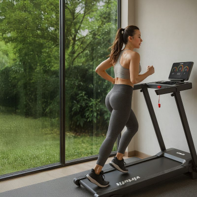 Tapet vrapimi VirtuFit TR-75i, konsolë dixhitale, palosës, i zi