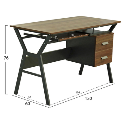 Tavolinë pune VITINO, 120×60×76 cm HM2130.03, gri