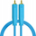 Kabllo audio DJ TECHTOOLS Chroma Cables, RCA në RCA, 1.5 m, blu