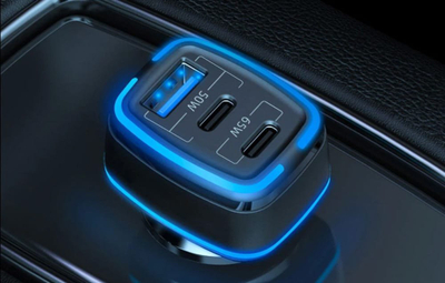 Полнач за автомобил BlitzWolf BW-BC4, 115W, 3 USB PD порти, црн
