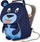 Çantë shpine për kalamaj Affenzahn Bobo Bear, me arush, stof, blu