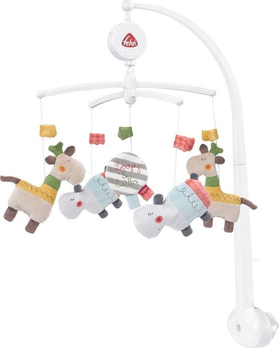 Lodër muzikore Fehn Carousel with Loopy and Lotta, e bardhë