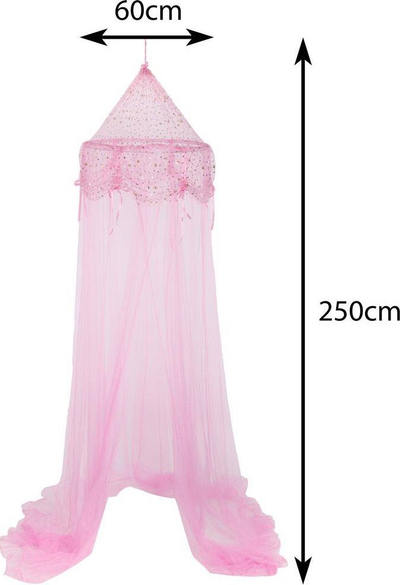 Canopy Atmosphera Princess, për krevat kalamajsh, poliester, rozë
