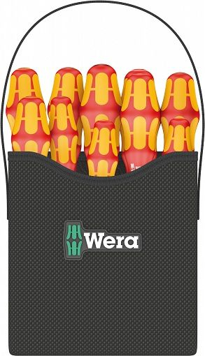 Set kaçavidash Wera Kraftform 2go 100, 11 copë, i izolum 1000V VDE, kufer i zi