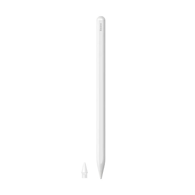 Stylus për tablet Baseus Smooth Writing 2, kapacitiv për iPad, karikim magnetik, i bardhë