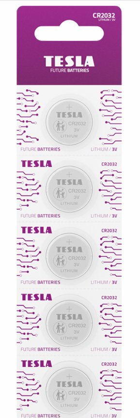 Bateri litiumi Tesla CR2032, 3V, paketim me 5 copë