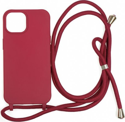 Futrollë me rrip Mobile Origin Lanyard Case Cherry, TPU, për iPhone 14, ngjyrë e kuqe qershie