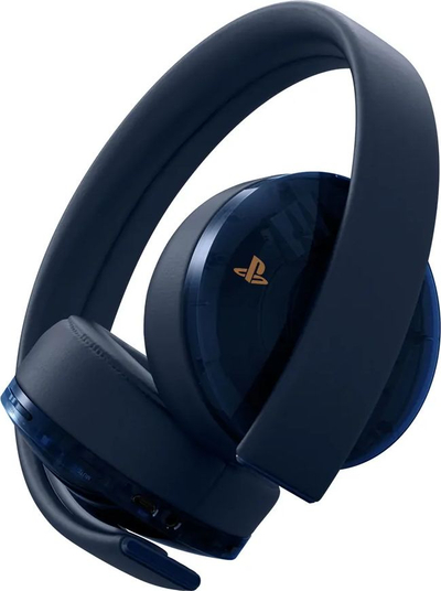 Kufje gaming Sony PlayStation Gold Wireless 500 Million, 7.1 virtual surround, pa tela, blu e errët