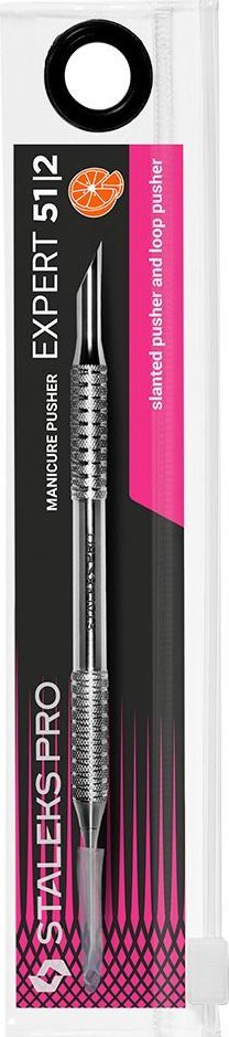 Pusher за маникир Staleks Expert 51 Type 2 PE 51/2, накосен и со прстен, не’рѓосувачки челик