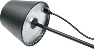 Lampë tavoline Schwaiger LED, 200 lm, RGB, 38 cm, e zezë