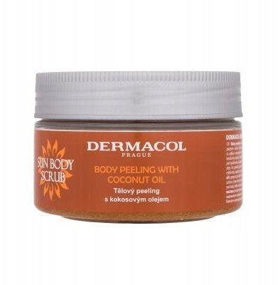 Peeling trupi Dermacol Sun Coconut Oil, scrub me vaj kokosi, 200g