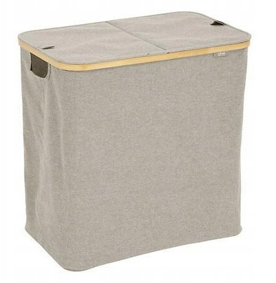 Shportë rrobash Tidy Box, 80L, e palosme, me dy ndarje, gri