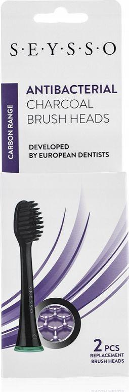 Koka zëvendësuese për furçë elektrike të dhëmbëve Seysso Carbon Antibacterial SE0102, 2 copë