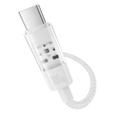 Kabllo kariku Baseus Gem, USB në USB Type C, 100W, 1m, e bardhë