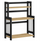 Полица за зачини Oskar Spice Cabinet OFS047B88, 3 нивоа, бамбус 41 cm, црна природна
