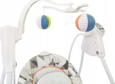 Luhatëse për bebe Graco Lovin' Hug, me hark lodrash, Patchwork gri