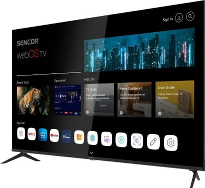 TV SMART Sencor SLE 65US802TCSB, 65\", 4K UHD, i zi