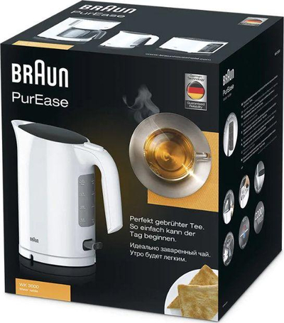 Ibrik elektrik Braun WK3000WH, 1L, i bardhë
