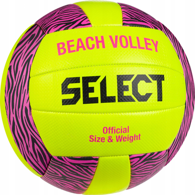 Top volejbolli plazhi Select Beach Volley V23, përmasë 5, material sintetik, i verdhë me roze