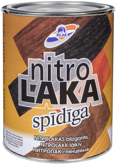 Llaku nitroceluloz FAST-DRYING NITROCELLULOSE VARNISH, me shkëlqim, thahet shpejt, 0.45L, transparent