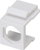 Adapter keystone për F connector Unbranded MKA-F-B, plastikë e bardhë