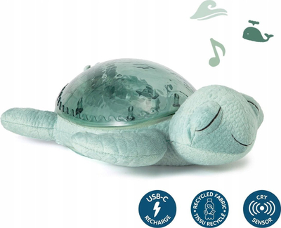 Dritë nate Cloud B Tranquil Turtle, проектор со океански бранови, USB C, зелена