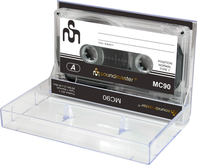 Сет аудио касети Soundmaster Compact Cassette, 90 мин, 5 парчиња, транспарентни