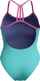 Kostum banje për goca Speedo Girls Club Training, Endurance+, lane back, turquoise rozë