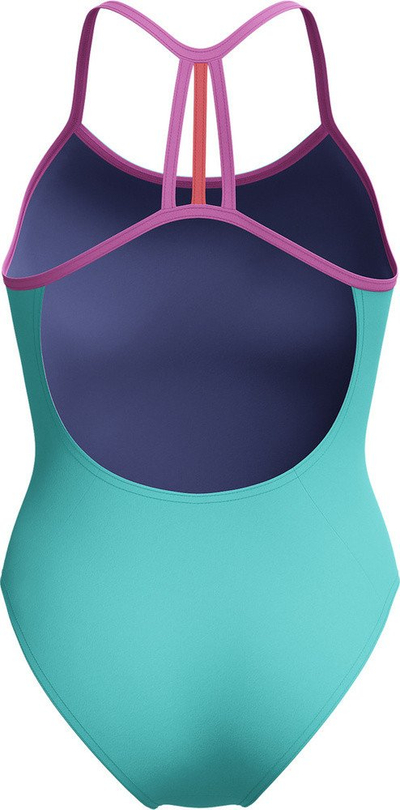 Kostum banje për goca Speedo Girls Club Training, Endurance+, lane back, turquoise rozë