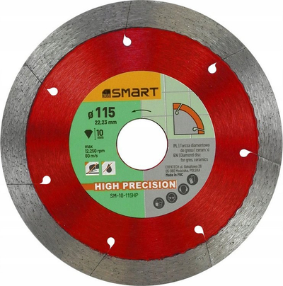 Disk prerës Smart SM-10-115HP, diamant, 115mm, ngjyrë argjendi