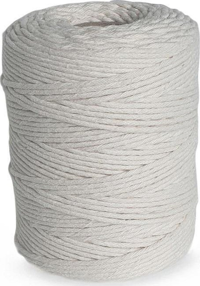 Fije pambuku për makrame Dalprint, 2 mm, 250 g, e bardhë