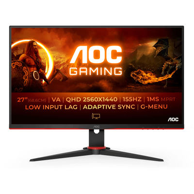 Monitor AOC Gaming Q27G2E, 27", QHD, 155Hz, i zi