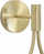 Llambë murale Glamy Drop, 24x20x52 cm, metal dhe xham, ari dhe e bardhë