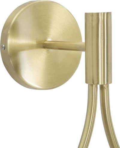 Llambë murale Glamy Drop, 24x20x52 cm, metal dhe xham, ari dhe e bardhë