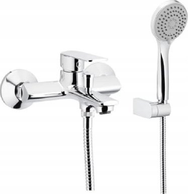 Rubinet vaskë KFA AGAT 4424-510-00, murale, set dushi 1500 mm, krom