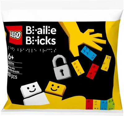 Set lodrash LEGO 30711 Play with the Braille Alphabet, edukativ, 8 copa, shumëngjyrësh