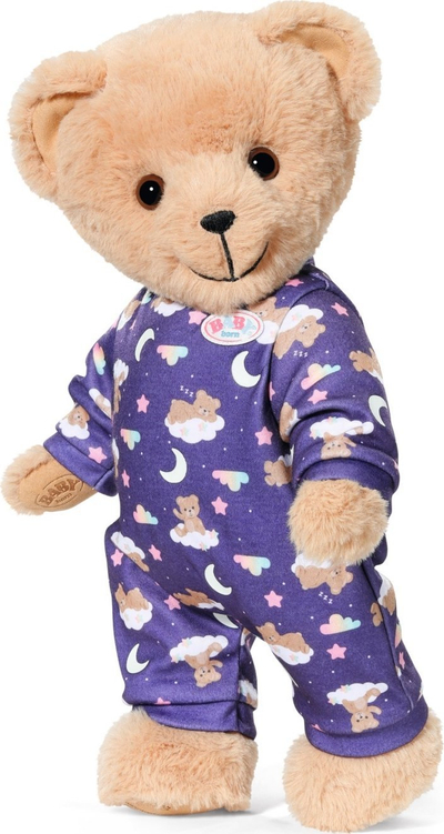 Pizhama kukulle BABY Born Teddy Pajamas, 43 cm, që shkëlqen në errësirë, vjollcë