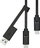 Kabllo USB ProXtend USBCWA-001, USB A dhe USB C në USB C, 1 m, e zezë