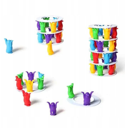 Друштвена игра за маса Pezull Penguins on the Tower, за деца 3+, повеќебојна