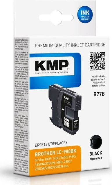 Кертриџ со боја KMP B77B, компатибилен, црн