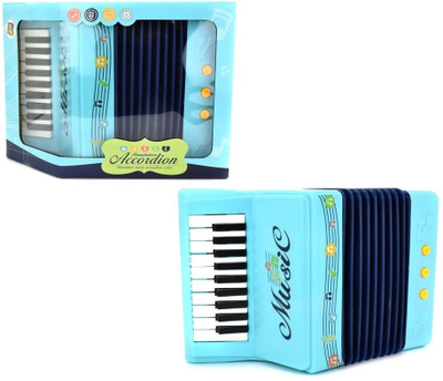 Fizarmonikë lodër Pro Kids Accordion, me tastierë piano, 3 melodi, blu
