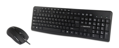 Set tastierë dhe maus Esperanza EK137, USB, 1000 DPI, i zi